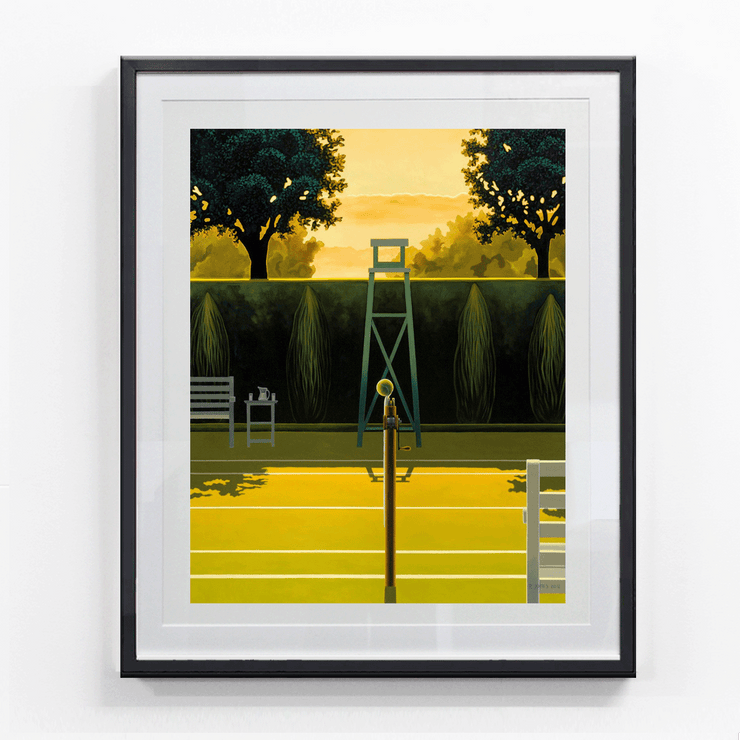 Ross Jones Realism Painter Scenic Illustration Limited Edition Giclee Prints Boyd Dunlop Gallery Hawkes Bay Napier Hastings Street Tennis Court Game Ball