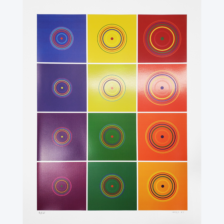 Michael Smither Colourful Abstract Limited Edition Screenprint Contemporary Fine Art Prints Boyd Dunlop Gallery Hawkes Bay Napier Hastings Street