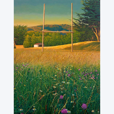 Boyd-Dunlop Gallery Napier Hawkes Bay Ross Jones Original Oil Painting Landscape Surrealism Realism Scenic Artist Grass Game
