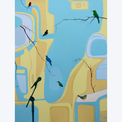 Boyd-Dunlop Gallery Napier Hawkes Bay Sam Leitch Limited Edition Abstract Screen Prints Painting NZ Art