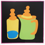 Michael Smither Baby Bottle Flags for Mururoa Atoll Limited Edition Screen Print New Zealand Fine Art Contemporary Gallery Boyd-Dunlop Gallery Hawkes Bay Hasting Street