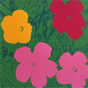 Boyd-Dunlop Gallery Napier Andy Warhol Floral Portraits Silkscreen Napier Pop Art Prints Framed Wall Art Flowers