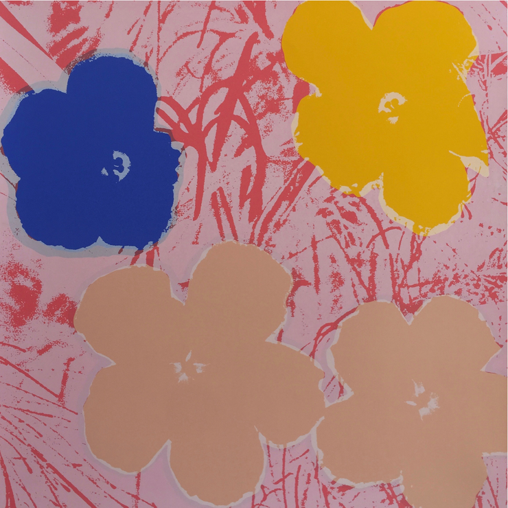 Boyd-Dunlop Gallery Napier Andy Warhol Floral Portraits Silkscreen Napier Pop Art Prints Framed Wall Art Flowers