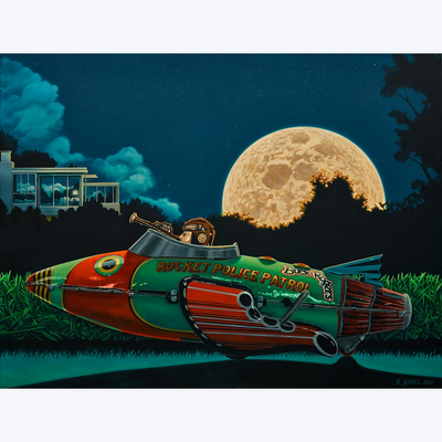 Boyd-Dunlop Gallery Napier Hawkes Bay Ross Jones Oil Painting Realism Limited Edition Fine Art Prints Moon Rocket