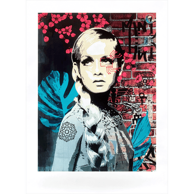 Twiggy The Face 1.5 (A), limited edition unframed print by Brad Novak New Blood Pop New Zealand Artist Screenprints Limited Edition Prints