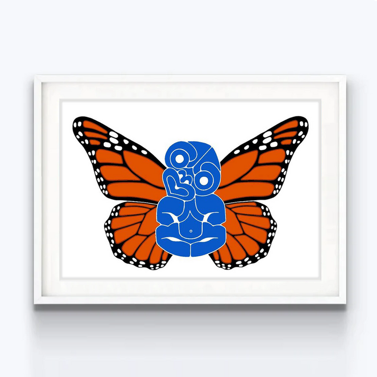 Brad Novak Tiki Butterfly Wings Limited Edition Screenprint Kiwiana Screen Print Artprint Boyd Dunlop Gallery Hastings Street Napier Hawkes Bay