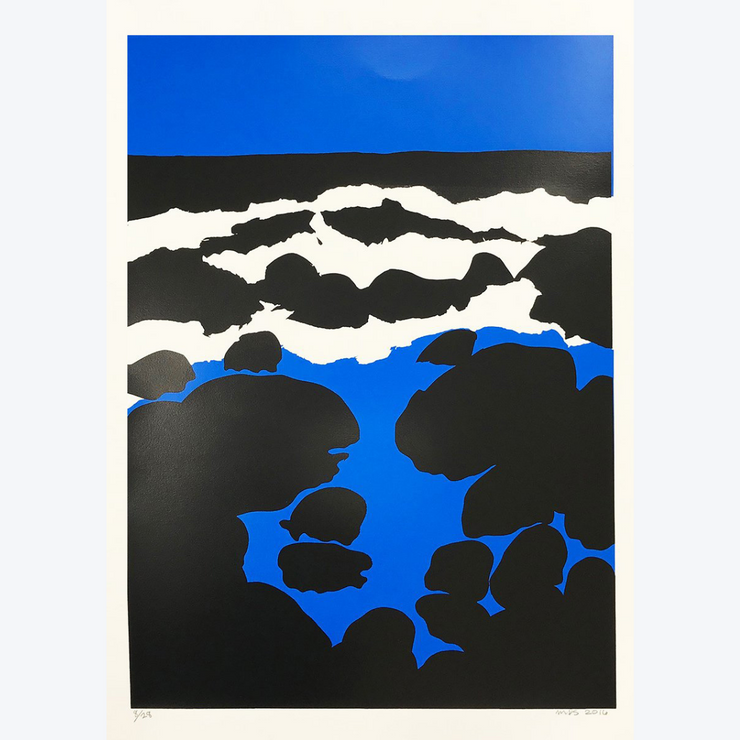 Michael Smither Abstract Landscape Seascape Limited Edition Screenprint Boyd Dunlop Fine Art Contemporary Gallery Hawkes Bay Napier Hastings Street