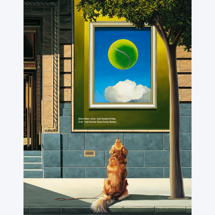 Fetch Ross Jones Limited Edition Prints Realism Scenic Artist Boyd Dunlop Gallery Dog Tennis Ball City