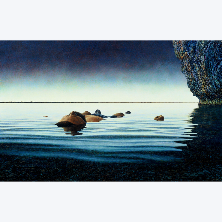 Floating Poet Boyd-Dunlop Gallery Napier Hawkes Bay Mark Cross Oil Painting Landscape Seascape Water