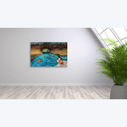 Swimmers Boyd-Dunlop Gallery Napier Hawkes Bay Mark Cross Oil Painting Landscape Seascape Water