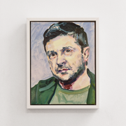 Zelensky Oil painting Politics Politician World Leader Ukraine Russia Boyd-Dunlop Gallery Contemporary Fine Art Portrait