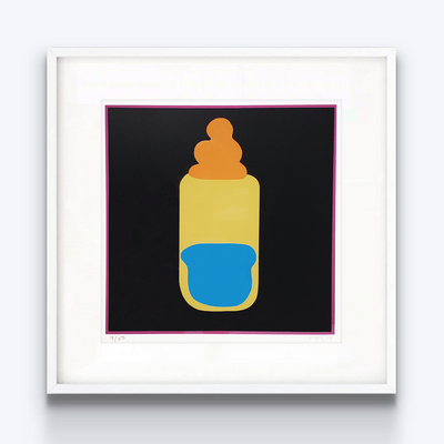 Michael Smither #1 Baby Bottle Flags for Mururoa Atoll Limited Edition Screen Print New Zealand Fine Art Contemporary Gallery Boyd-Dunlop Gallery Hawkes Bay Hasting Street