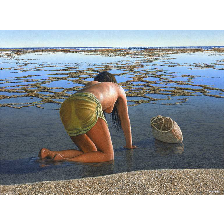 golden gatherer Boyd-Dunlop Gallery Napier Hawkes Bay Mark Cross Oil Painting Landscape Seascape Water