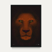 Lion Tim Christie Boyd-Dunlop Gallery Orange weaving fine art print framed
