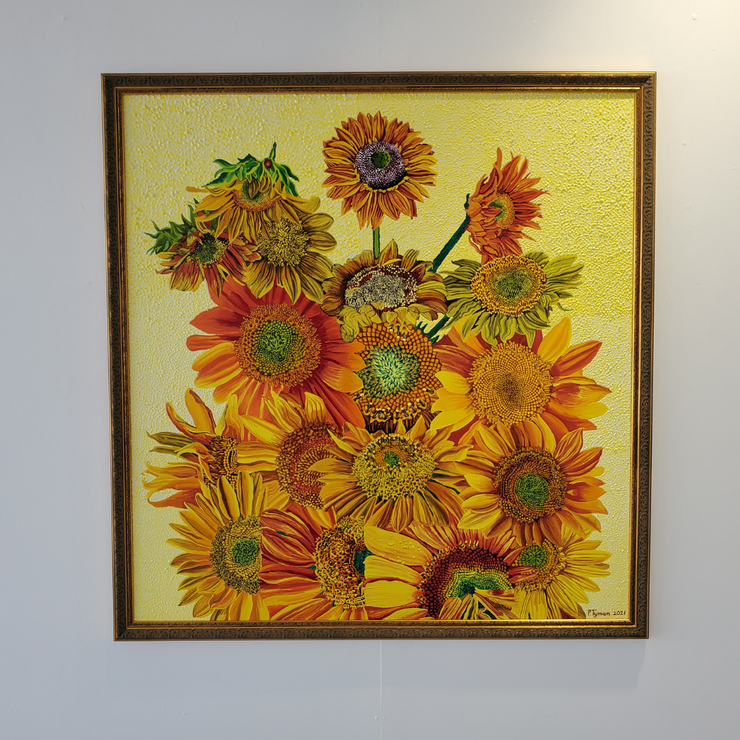 Boyd-Dunlop Gallery Napier Hawkes Bay Patrick Tyman Oil Painting Colour Floral Screen Print Limited Editions  sunflowers floral oil