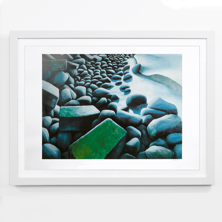 The Rockwall Seascape Ocean Limited Edition Print by New Zealand Artist Michael Smither