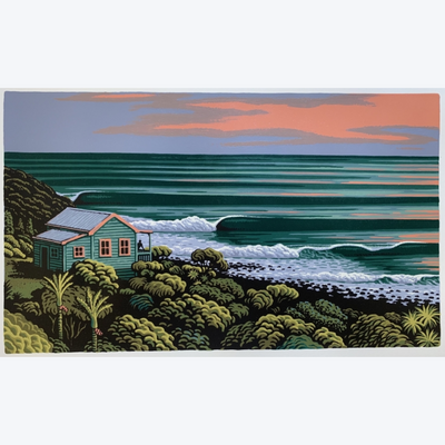Tony Ogle Limited Edition Screenprint Landscape Seascape Beach NZ New Zealand Artist Fine Art Contemporary Boyd Dunlop Gallery Hawkes Bay Hasting Street Napier